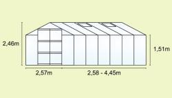 skleník VITAVIA URANUS 11500 PC 4 mm stříbrný