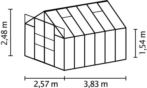 skleník VITAVIA URANUS 9900 PC 4 mm stříbrný