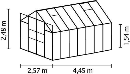 skleník VITAVIA URANUS 11500 PC 6 mm stříbrný