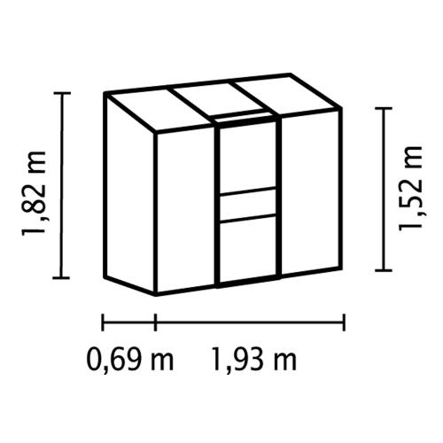 skleník VITAVIA IDA 1300 PC 6 mm stříbrný