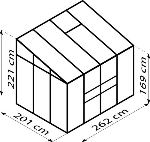 skleník VITAVIA IDA 5200 PC 4 mm stříbrný