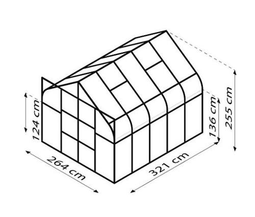 skleník VITAVIA DIANA 8300 PC 4 mm zelený