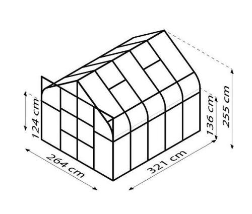 skleník VITAVIA DIANA 8300 PC 4 mm černý