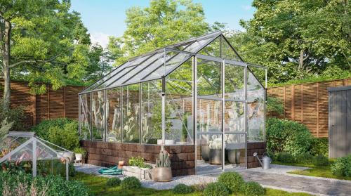 skleník VITAVIA CASSANDRA 8300 čiré sklo 3 mm stříbrný