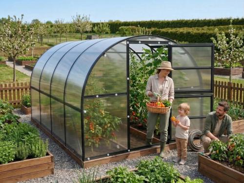 skleník LANITPLAST KYKLOP2 3x4 m PC 8 mm černý