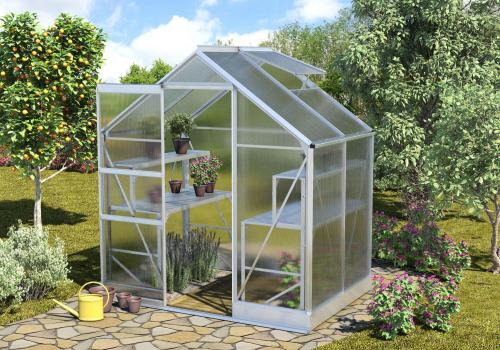 skleník VITAVIA APOLLO 2500 PC 6 mm stříbrný