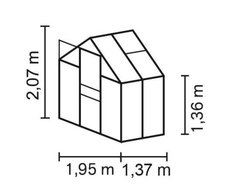 skleník VITAVIA APOLLO 2500 PC 4 mm černý