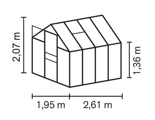 skleník VITAVIA APOLLO 5000 PC 4 mm stříbrný