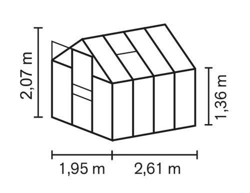 skleník VITAVIA APOLLO 5000 PC 6 mm stříbrný