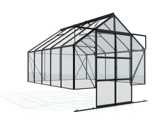 skleník VITAVIA CASSANDRA 8300 čiré sklo 3 mm černý
