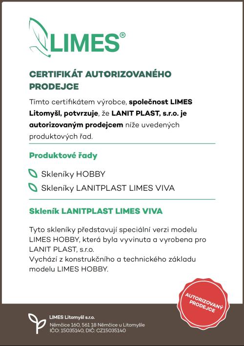 skleník LANITPLAST LIMES Viva V6/3 PC 6 mm