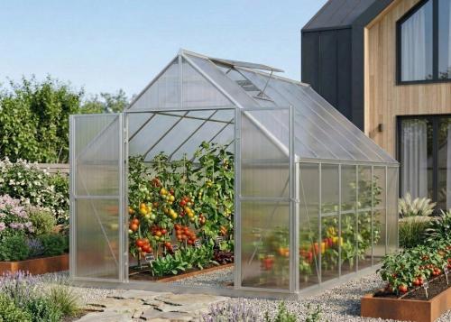 skleník LANITPLAST SARANA 8x12 PC 4 mm stříbrný