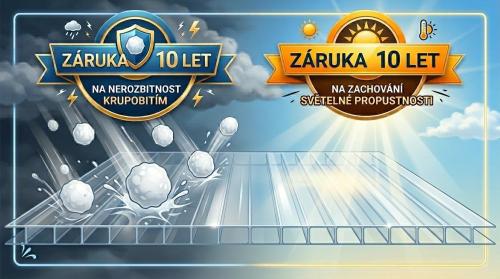 náhradní prosklení pro skleník LANITPLAST SARANA 8x14 PC 4 mm
