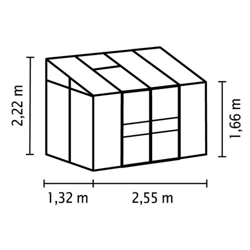 skleník VITAVIA IDA 3300 PC 4 mm zelený