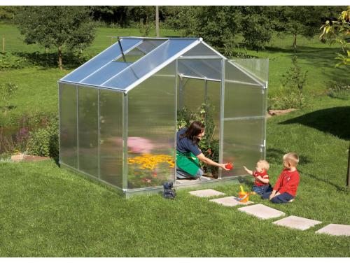 Zahradní skleník z polykarbonátu Gardentec F 1,54 x 2,27 m